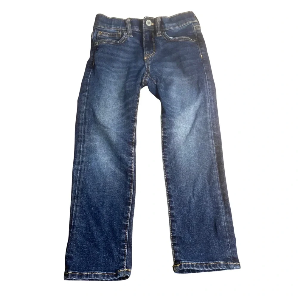 Old Navy Karate Slim Jeans Kids Dark Wash 360 Stretch‎ Built-In Tough SIZE 5